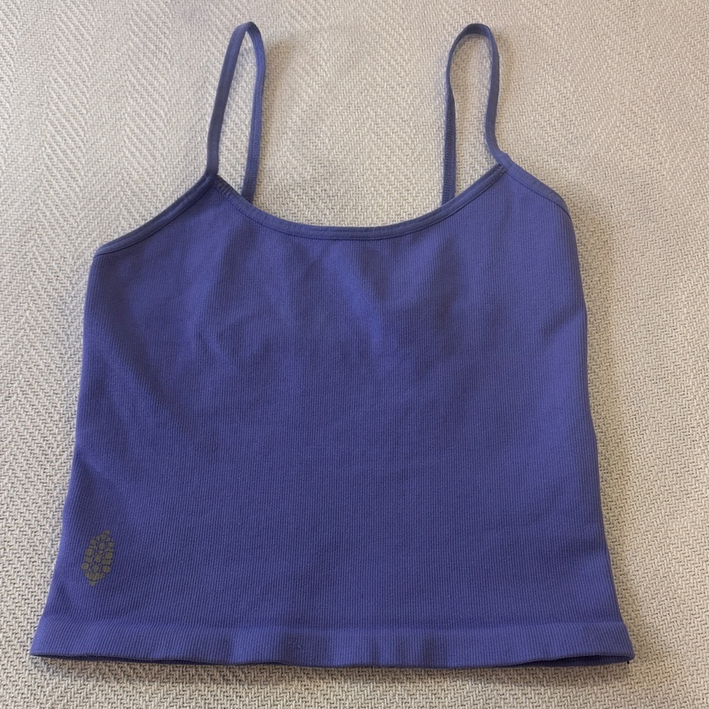FREE PEOPLE MOVEMENT PURPLE RIBBED TANK CAMI 
SIZE - M/LG